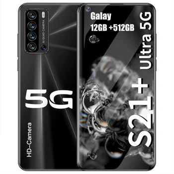 S21+ Ultra 5G SmartPhone 12 GB 512 GB mobiliųjų Telefonų 7.3 Colių Stiprus 10 Core Procesorius 24+48MP Telefono Kamera Dual Atrakinti 5G Judriojo ryšio Telefono
