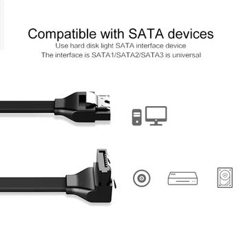 SATA Kabelis 3.0 Kietasis Diskas SSD HDD Adapteris Kabelis Tiesiai 90 Laipsnių Sata 3.0 Kabelis Asus MSI, Gigabyte Plokštę Kabelis