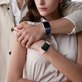 Silikono Dirželis Apple Watch band 44mm 40mm iWatch 38mm 42mm 44 mm Gumos watchband smartwatch apyrankė 