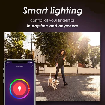 Smart Lemputė LED Lempos, E27 Wifi Ar Nuotolinio Valdymo 
