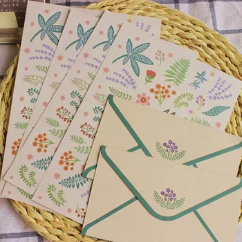 Smulkiai Gėlių Gyvūnų Raštas Padas Nustatyti Korėjos Kanceliarinės Prekės Vaikams Dovanų Paketas Laiškas Knyga+Paketų Rinkiniai, Rašomasis Popierius