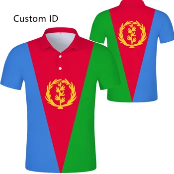 Sportinę narės drabužiai Eritrėjos vėliava, polo marškinėliai, vyriški trumpomis Rankovėmis Marškiniai nemokamai pasirinktinį pavadinimą ir numerį Eritrėjos valstybės vyrų shir