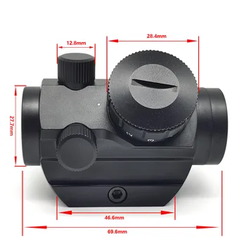 Tacatical 1X25 Micro Red Dot Akyse Tikslas Holografinių Optinių Taško Šautuvas Apimtis AR15 Airsoft Su 20mm Geležinkelių Medžioklės Reikmenys