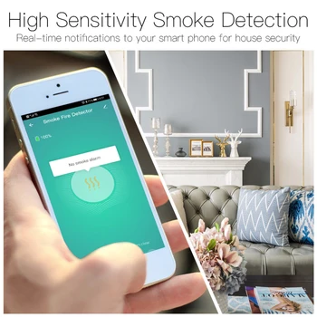 Tuya Zigbee Smart Dūmų Detektorius, Jutiklis, Apsaugos Signalizacijos Sistemos, Belaidė Smart Gyvenimo App Kontrolės Dūmų Signalizacijos Priešgaisrinė Apsauga