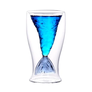 Undinė Taurės Mados Kūrybos Sulčių Gėrimų, Ledų, Dvisluoksnis Skaidrus Stiklas Raudono Vyno Taurės Asmenybės Dizainas
