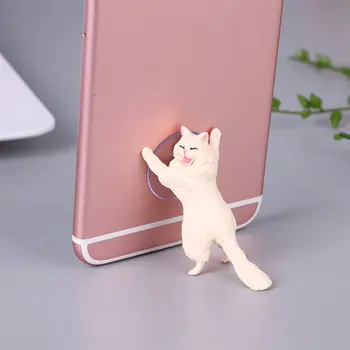 Universalus Cute Kačių Telefono Turėtojas Gyvis Daugkartinio Naudojimo Nešiojamų Mobiliųjų Telefonų Stovi Kūrybos Animacinių Filmų Siurbtukas Tingus Laikiklis