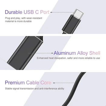 USB C į HDMI Adapteris, 4K HDMI Kabelis, TV Adapter /Samsung Galaxy /Huawei Mate 20 P20 Pro Tipas-C USB HDMI