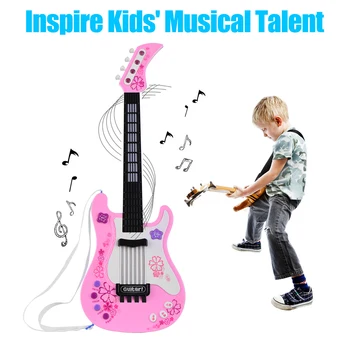Vaikai Mažai Gitara Ritmas, Šviesos ir Garsai Įdomus Švietimo Muzikos Instrumentų, Elektrinės Gitaros Žaislas, skirtas Vaikams Vaikams
