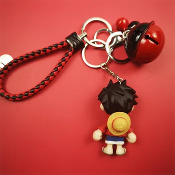 Vienas Gabalas Juokiasi Beždžionė D Luffy Veiduką Mielas Animacinių Filmų Skaičius Žaislai Dervos Varpai Odos Laido Keychain Automobilių Dovana Anime Pakabukas Žaislai