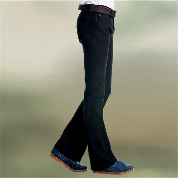 Vyrų mados retro ilgai džinsai aukštos kokybės Japonų ir korėjiečių juodos džinsinio audinio kelnės džinsai