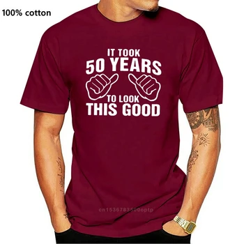 WEELSGAO Prireikė 50 Metų Atrodo Tai Gerai 50-mečio Juokinga tėvo Diena MARŠKINĖLIAI Vyrams Medvilnės Atsitiktinis Kolegija T-shirt marškinėlius