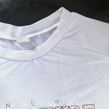YICIYA Nauji moteriški drabužiai Prarasti apvalios kaklo Laišką modelis Vyrų ir moterų Street laisvalaikio T-shirt, Išsiųstos per 24 val.