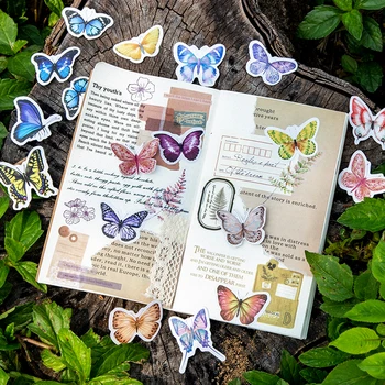 Yoofun 40pcs/pak Lipdukas Paketai Butterfly Garden Scrapbooking Leidinys Kūrybos Lipdukai Mobiliojo Telefono Labtop Dienoraštis Albumą Taurės 