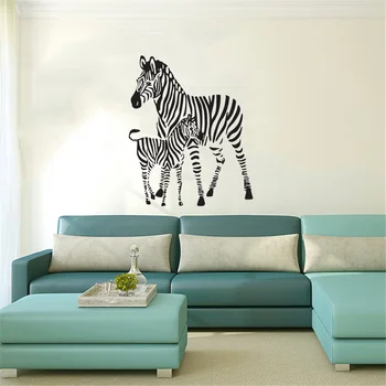 Zebra Sienos Lipdukas Zebrai Gyvūnų Siena Lipdukas Little Big Zebra Vinilo Dekoro Namų Svetainės Dekoro, Interjero Dizainas