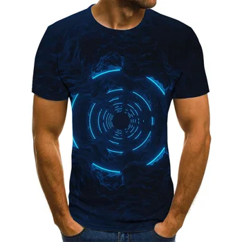 Įdomus 3D grafika marškinėliai atsitiktinis vyriški T-shirt vasaros mados viršūnes kvėpuojantis O-kaklo marškinėliai T-shirt vyrų plius dydis streetwear