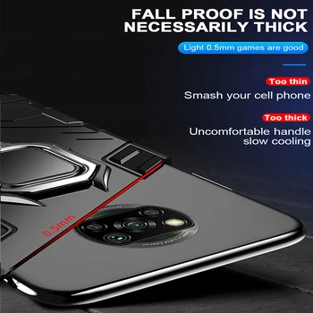 Šarvai atsparus smūgiams Atveju Xiaomi Poco X3 Pro Pocox3 NFC Poko Pocco Pocophone X 3 Stovėti Automobilių Magnetinis Žiedas Turėtojas Hard Cover Coque