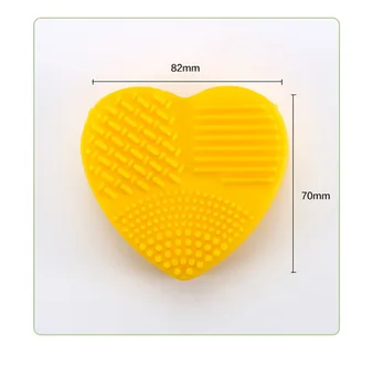 Širdies formos dėžutė šepetys plovimui makiažas šepetys valymo priemonė grožio makiažo teptuku silikono valymo šepetys набор кистей для макияжa