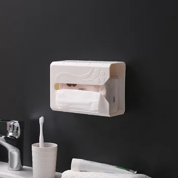 Šiuolaikinės paprasta vėjo 1Pc punch-nemokamai audinių langelį tualetinio popieriaus laikiklį sienos kabo vystymo talpinimo counter-tipo audinių langelį