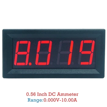 0-9.999 A(10A) 4-skaitmenų tiek Ammeter Dabartinės Kolegijos Matuoklis Daviklis skirti 0,56 colių Raudonas LED