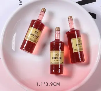 1/12 Miniatiūriniai Lėlių winebottle Mini Dervos Butelis Modeliavimas Vyno Butelis Modelis Žaislai, Lėlės namas, Virtuvės Reikmenys