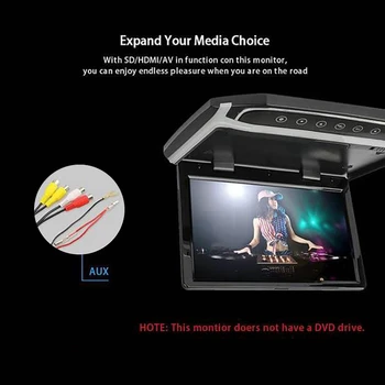 10.1 Colių Automobilių Apversti Žemyn Stebėti 1080P HD Grotuvas FM Ultra Plonas Automobilinis DVD Grotuvas, 2-Way 