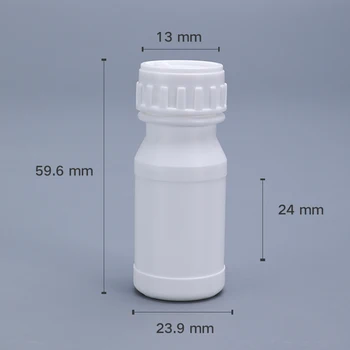 10ML tuščias HDPE plastiko pesticidų butelius su užsukamais dangteliais Sandarus butelių skystų trąšų 100VNT/daug