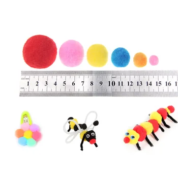 10mm Spalvotų Pompom Minkštas Apvalus Pūkuotas Pompones Pliušinis Amatų Pp Pp Kamuolys Furball Namų Puošybai Vaikų Žaislai 