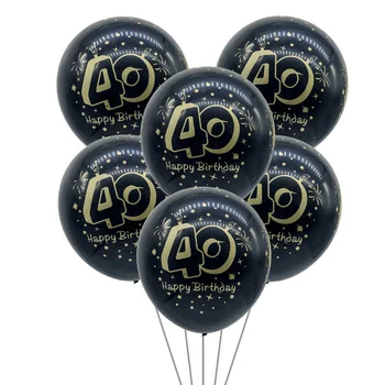 10vnt 12 colių 40 metų latekso balionas, karšto štampavimo spausdinimo gimtadienio skaitmeninis šalis dekoro balionas didmeninės