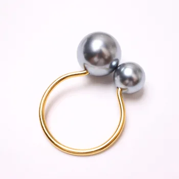 10vnt/daug Naujo Produkto Pabrėžti Pearl Servetėlių Žiedas Vestuvių Pearl Audinio Žiedas Servetėlių Žiedas U-formos Servetėlę Mygtuką