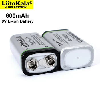 10VNT LiitoKala 600mAh 9V 6F22 li-ion Bateriją, Mikrofono Multimetras RC Žaislai Temperatūra Ginklą