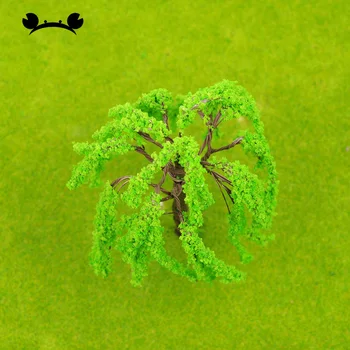 10vnt/Pak Plastiko 1/100 Masto Žalia Modelis Medžių Traukinių Geležinkelio Diorama Wargame Parko Kraštovaizdžiu 9cm