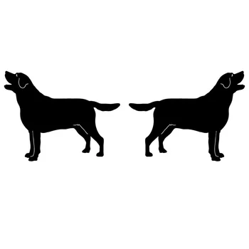 12.7*4.8 CM Labradoro Retriveris Šuo (Kairėje ir Dešinėje), Automobilio galinio vaizdo Veidrodis Dekoratyviniai Lipdukai, Aksesuarai, C6-1164