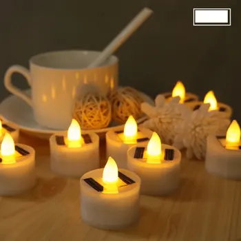 14 Vienetų Padirbtų Saulės energija Varomas Flameless LED Žvakės Arbata Šviesos Vestuvių Atminimo Juosta 