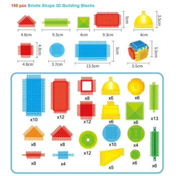 150pcs Šerių Formos 3d Blokai, Plytelės, Playboards Žaislai Statybos Nustatyti Modelis ir odinas Ikimokyklinio Žaislai Vaikams