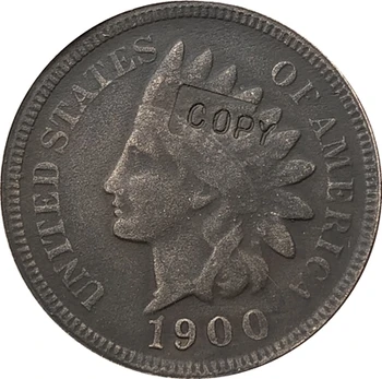 1900 Indijos galvos centų monetos kopija