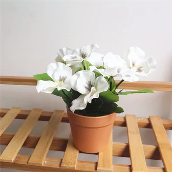 1Pc Dirbtinių Gėlių našlaičių ekstraktas-našlaičių Augalų Bonsai Home Office Sodo Stalas augalų Spalvingas Bonsai Retas Krūmas lily Flower 