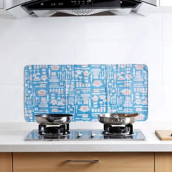 1PC Sulankstomas Aliuminio Virtuvėje dujinė Viryklė Pertvara Plokštės Virtuvės Keptuvėje Aliejų Splash Ekrano Apsaugos Kichen Priedai
