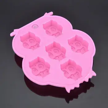 1PCS 6 Skylių 3D Pelėda Silikono Formos Tortas Ledo Plokštelėje Šokolado Liejimo formos Minkštas Formos Tortas Dekoravimo Įrankiai, Virtuvės Reikmenys