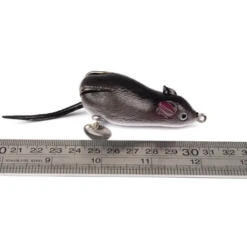 1Pcs/daug 3D Akis Minkštas Pelės Masalu Suvilioti 17g 7cm Pelės Jaukų Plūduriuojantis Modeliavimas Žvejybos Reikmenys Bass Jaukų Priedai