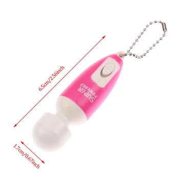 1PCS Nešiojamas Mini Masažas Stick Mažų Įtempių Elektroninis Raktas-Grandinės Žiedas Full Body Massager Mygtuką (Atsitiktinė Spalva)