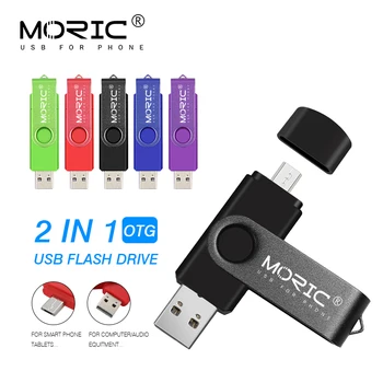 2 In1 micro usb stick pendrive U disko metalo ratai USB flash USB flash drive 8GB 16GB 32GB 64GB 128 GB usb 2.0 OTG