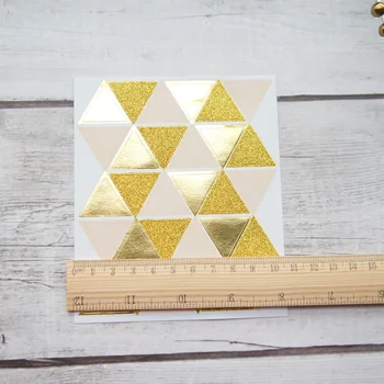 2 lakštai aukso geometrijos stiliaus Popierius, lipdukas, kaip Scrapbooking 