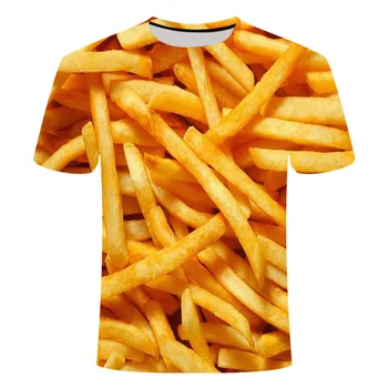 2020 Harajuku Vasara Maisto Hamburger 3d spausdinimo Atsitiktinis marškinėliai Mėsainiai viršūnes Juokinga, T-marškinėliai, unisex ropa hombre atsitiktinis hamburger marškinėliai