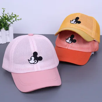 2021 Disney Vaikų Skrybėlę Aisha Princesė Beisbolo kepuraitę Berniukas Mickey Kvėpuojantis Saulės Kepurės Mergaitėms, Sušaldyti Beisbolo kepuraitę