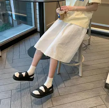 2021 Korėja Stiliaus Mados Paplūdimio Sandalai Moteriška Romos Sandalas Platforma Sagtis Vasaros Bateliai Moteris Preppy Sandalias Avalynė