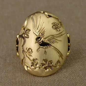 2021 Madinga Vintage Aukso Paukščių Gėlių Drožyba Prabangus Žiedas Šalis-Osioms Žiedai Moterims Reikmenys, Papuošalai Visą Pardavimas