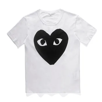 2021 Mielas Tee Porų 23 Stilių Širdies Formos marškinėliai Drabužių Baltos Medvilnės Pasėlių Viršuje Moterų Žmogus Trumpas Rankovės Meilužis T-shirt Karšto