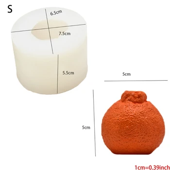2021 Naujas Apelsinų Vaisiai Žvakė Silikono Formos Vaisių Formos Putėsius Kepimo Formų skirti žvakė mak