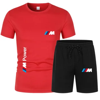 2021 naujas vyrų vasaros trumparankoviai šortai kostiumas fitneso veikia sporto šortai madinga atsitiktinis asmenybės dviejų dalių T-shirt