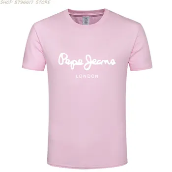 2021 Naujausias Pepe-Jeans-Londonas Logotipas Marškinėliai Vasaros Vyrų /Moterų trumpomis Rankovėmis Populiarus Tees Marškinėliai Topai Unisex